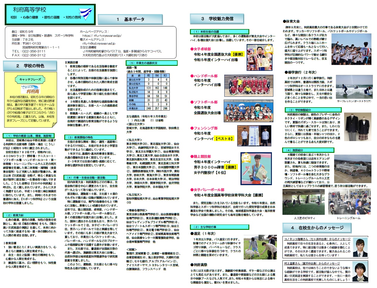 R6利府高校ガイドブック